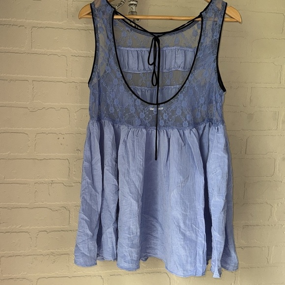 Free People top Current Obsession mini slip lace purple NEW - Picture 4 of 7
